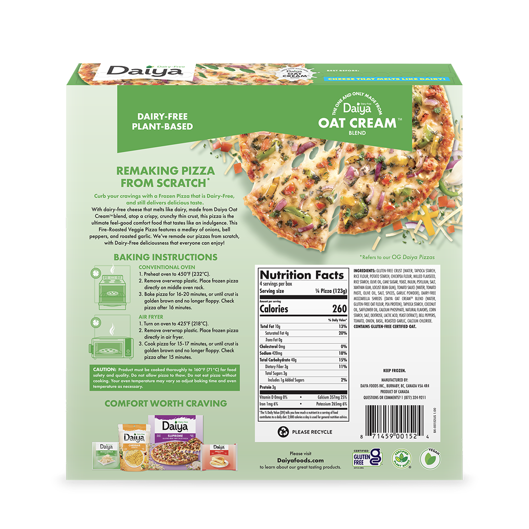 Dairy-Free Fire-Roasted Vegetable Pizza