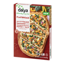 Meatless Italian Sausage Style Crumbles, Roasted Pepper & Kale Flatbread