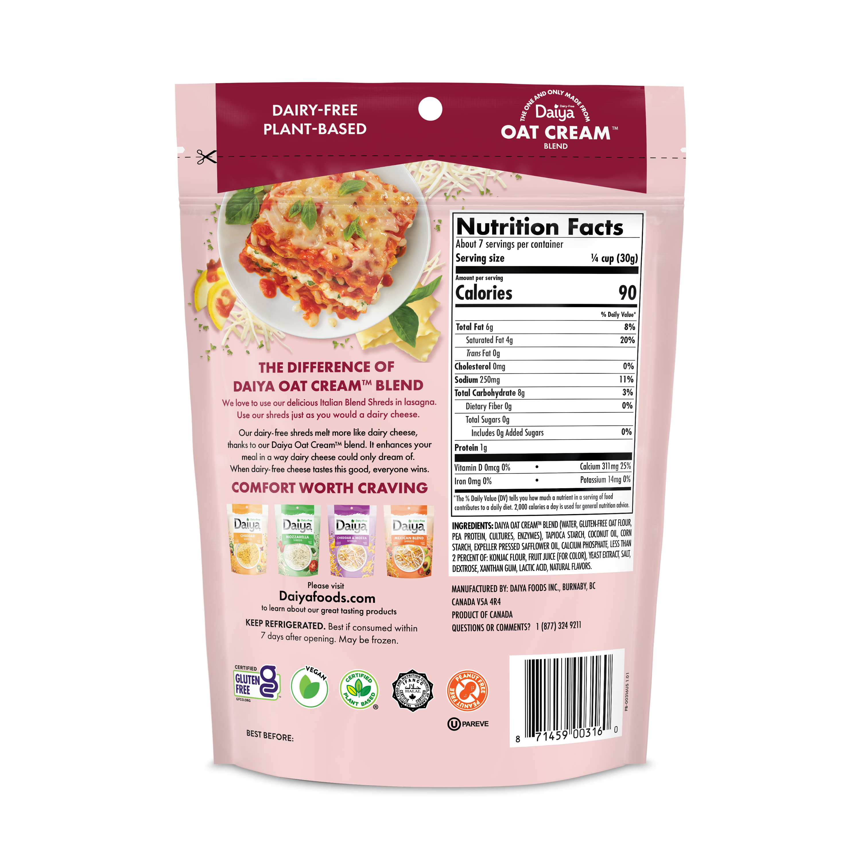 Dairy-Free Italian Blend Shreds