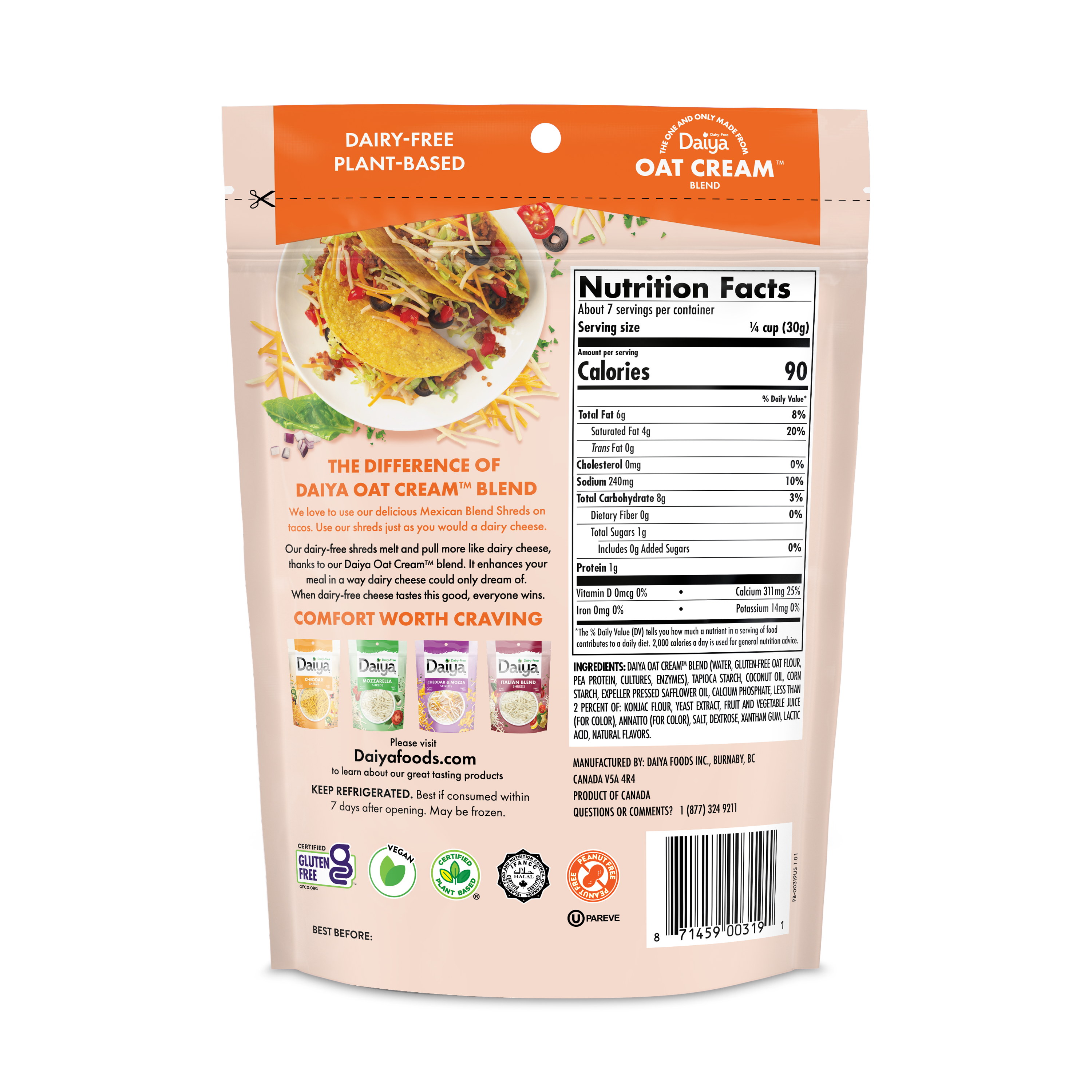 Dairy-Free Mexican Blend Shreds