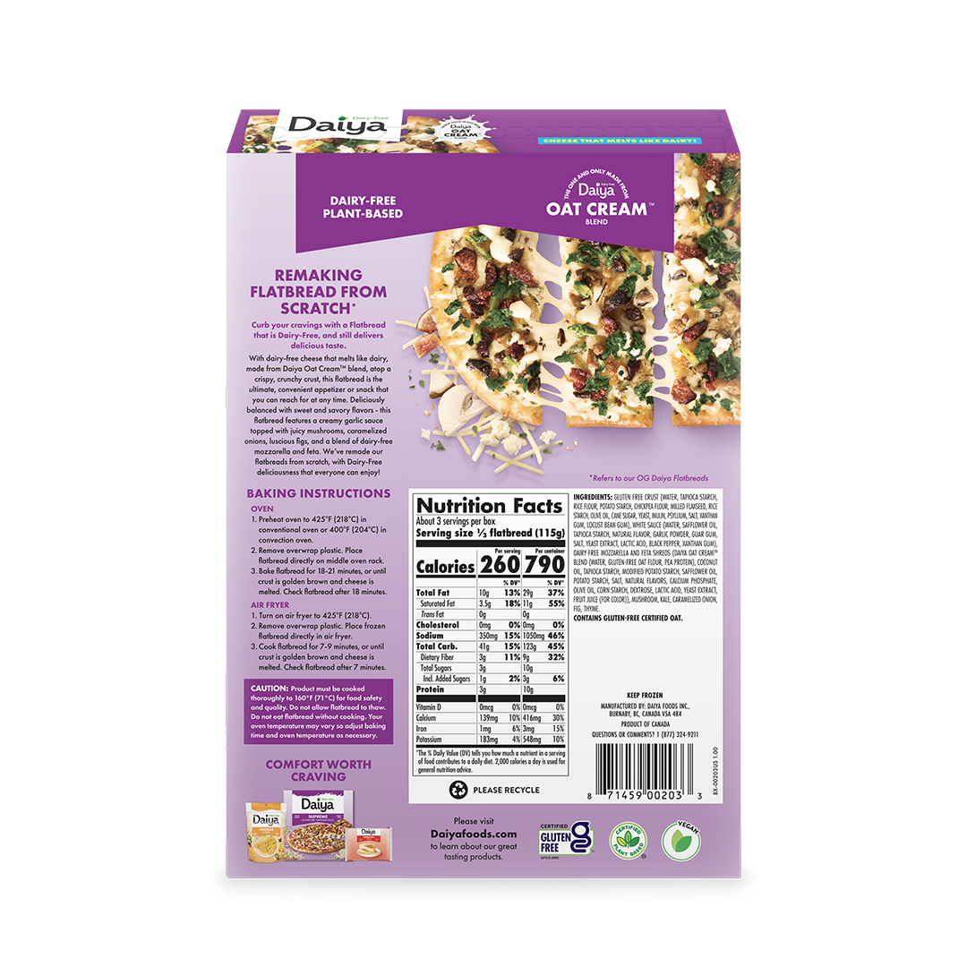 Dairy-Free Mushroom, Fig & Caramelized Onion Flatbread
