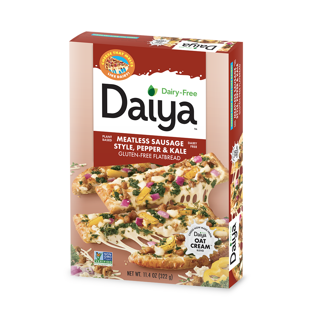 Dairy-Free Meatless Sausage Style, Pepper & Kale Flatbread