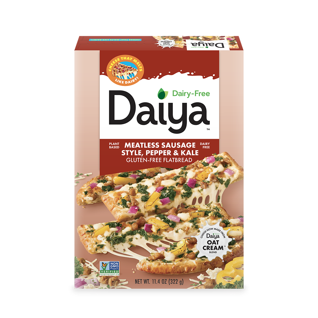 Dairy-Free Meatless Sausage Style, Pepper & Kale Flatbread