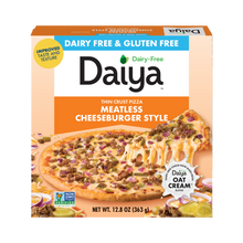 Pizza estilo cheeseburger sin carne ni lácteos