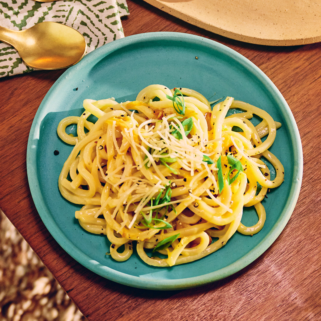 Spaghetti de konjac façon carbonara