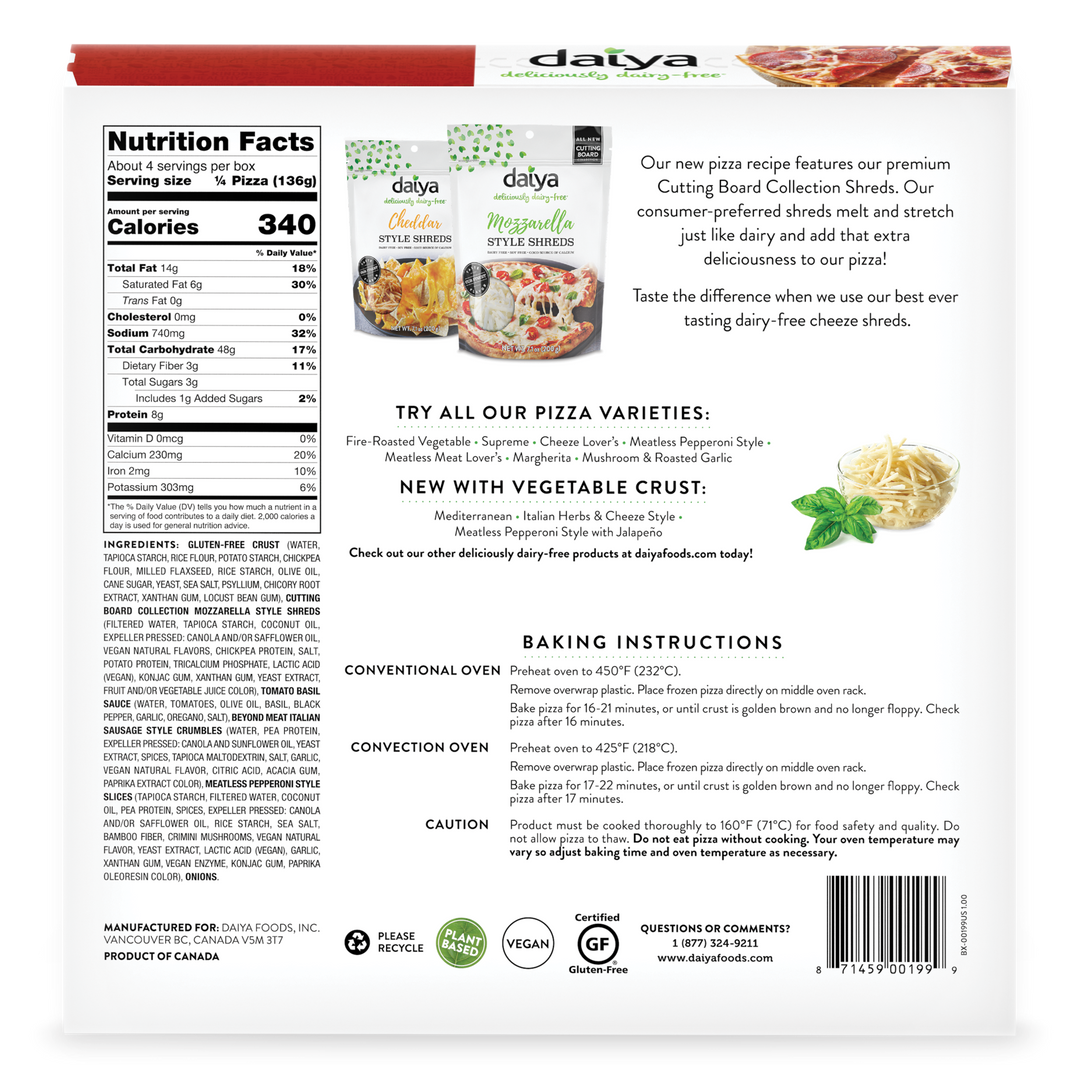 Meatless Meat Lover's Pizza Daiya Foods
