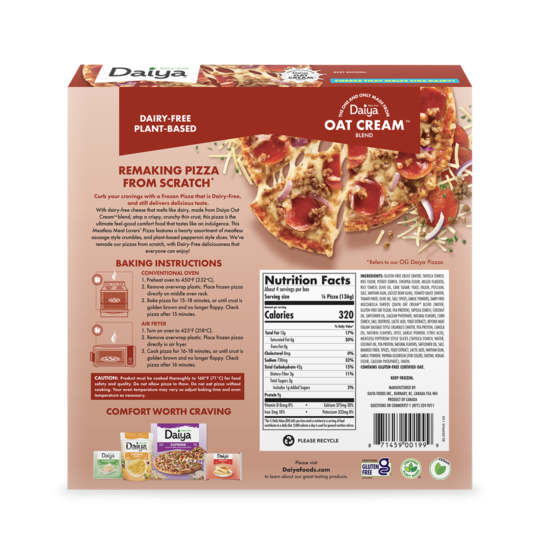 Dairy-Free Meatless Meat Lover's Pizza