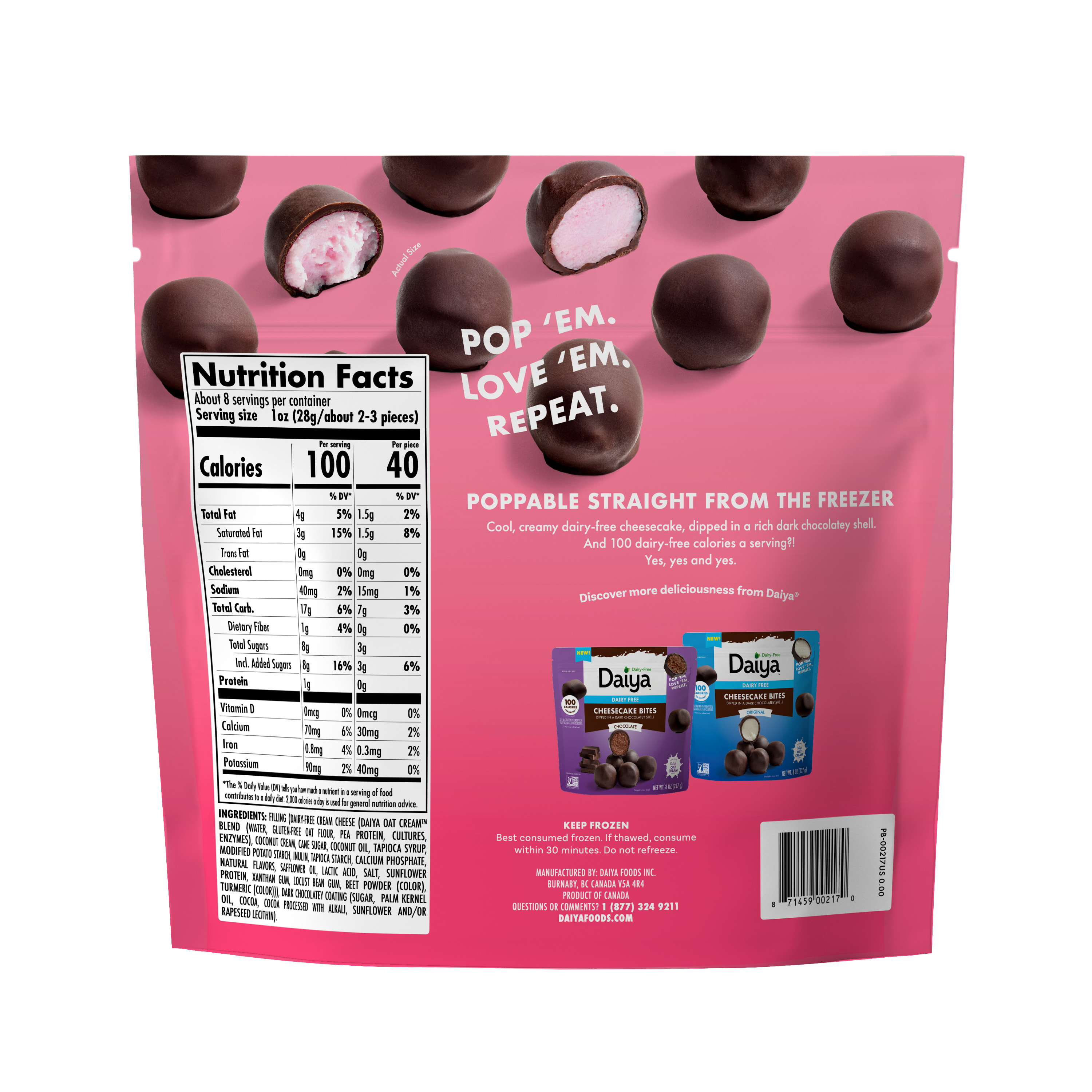 Dairy-Free Cheesecake Bites<br />(Strawberry Flavored)