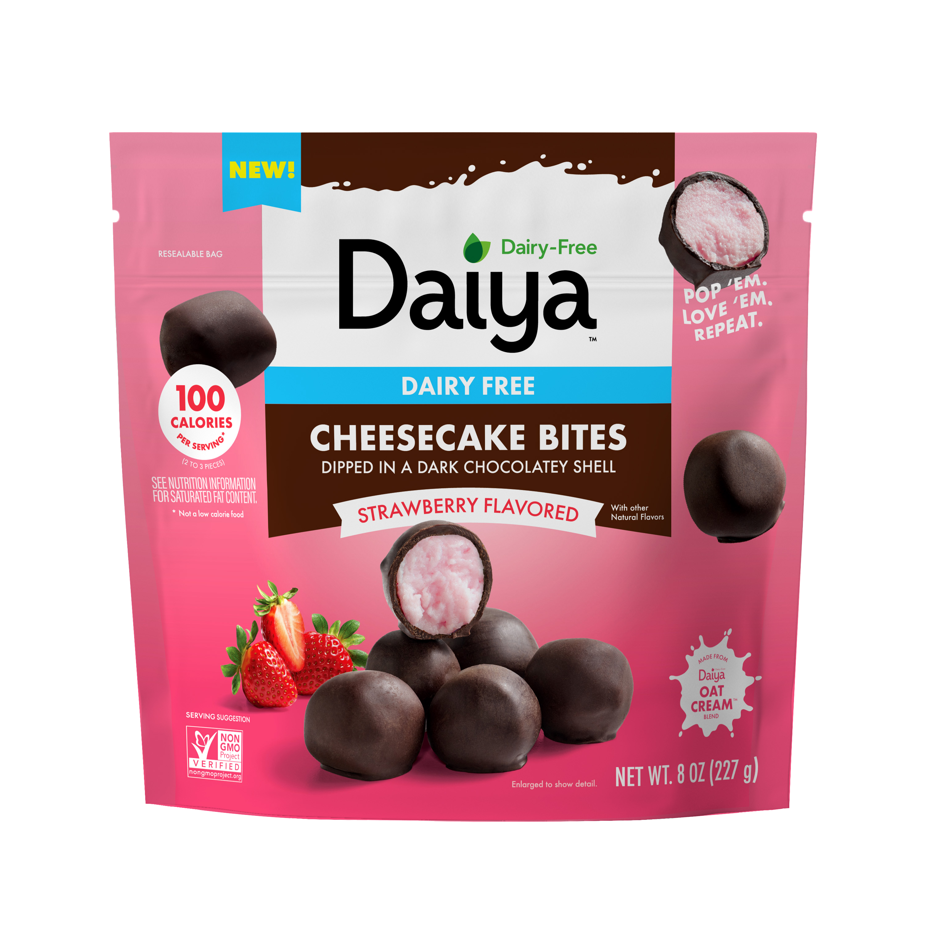Dairy-Free Cheesecake Bites<br />(Strawberry Flavored)