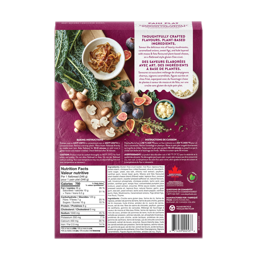 Mushroom, Caramelized Onion & Fig Flatbread Daiya Foods
