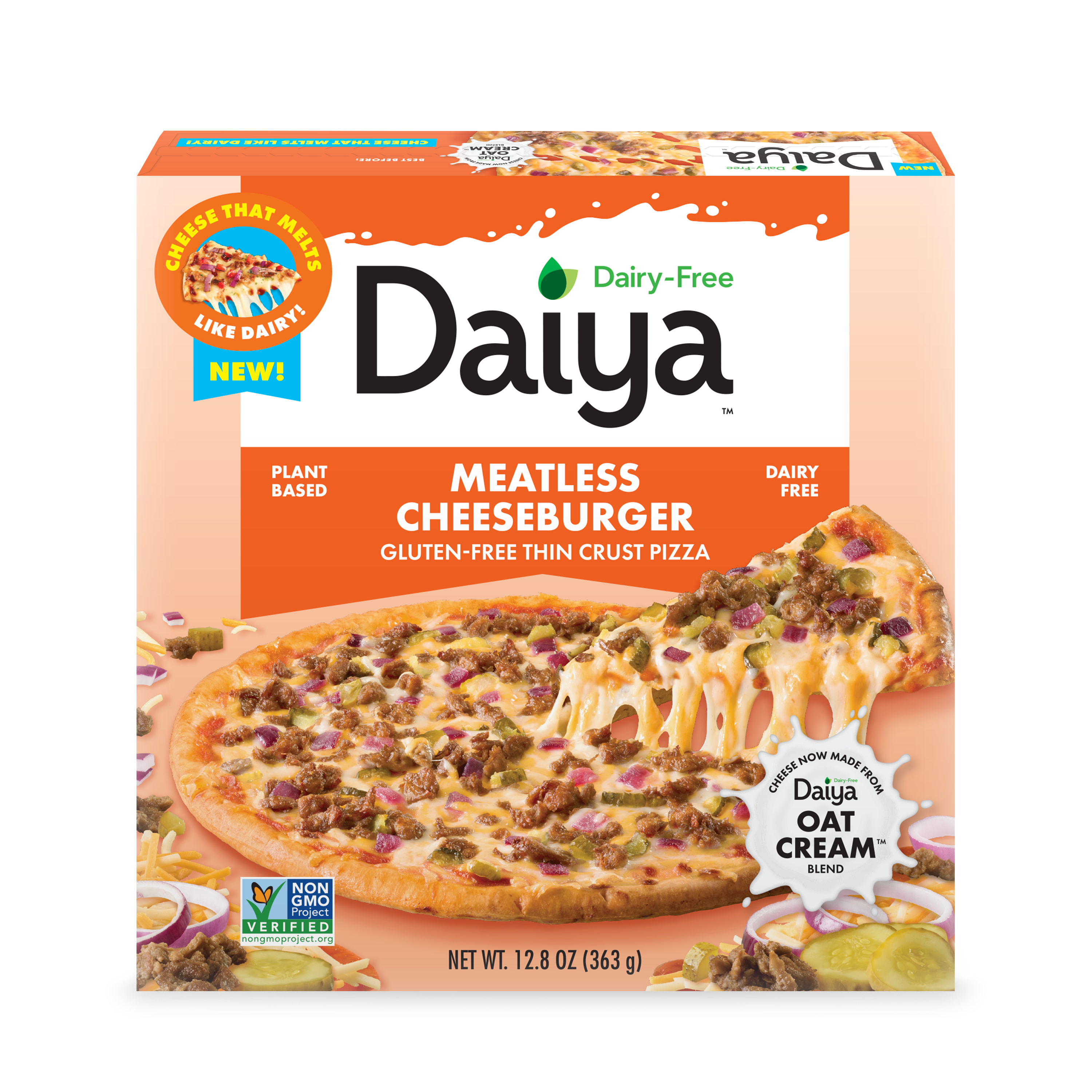 Dairy-Free Meatless Cheeseburger Pizza