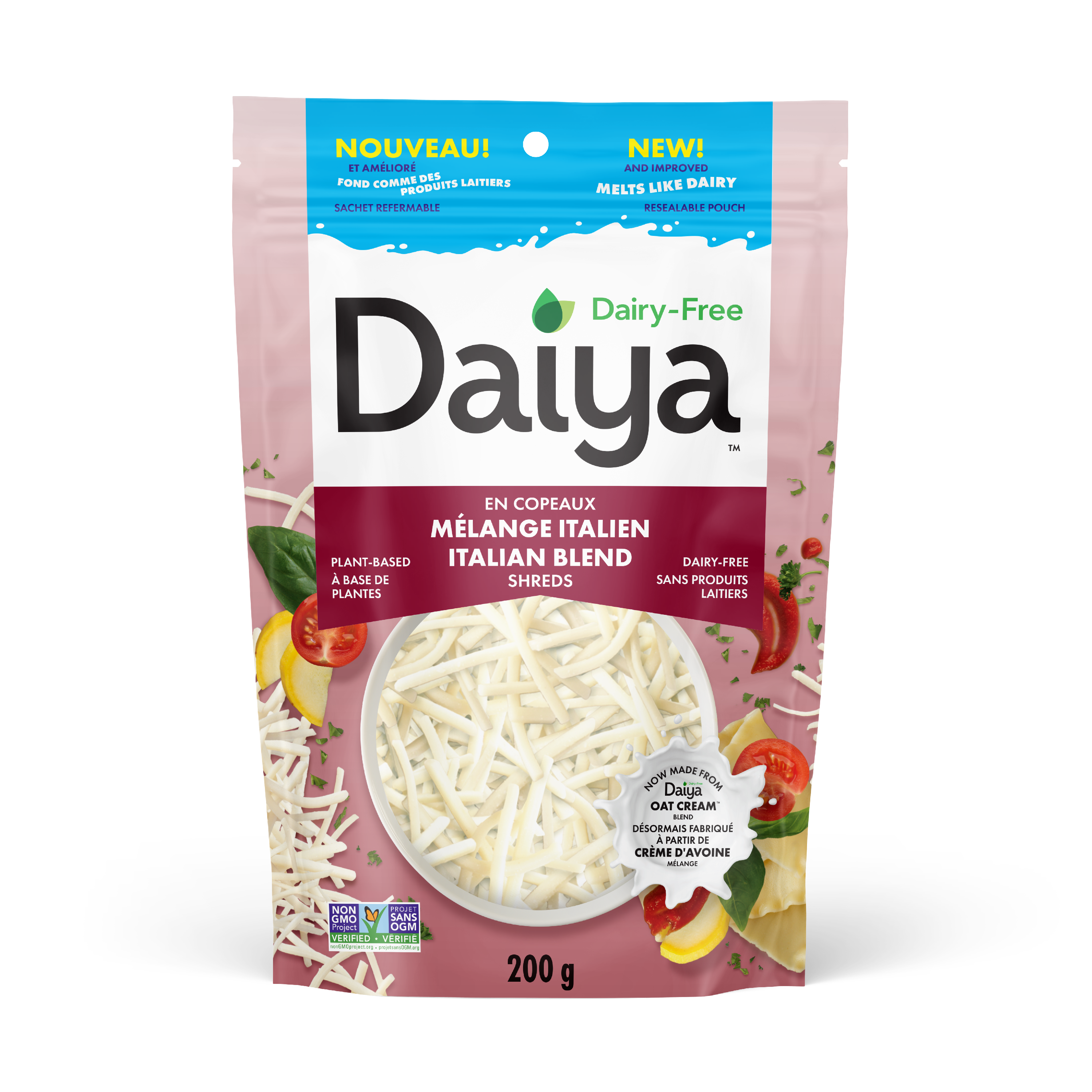 Copeaux Mélange Italien sans produits laitiers – Daiya Foods