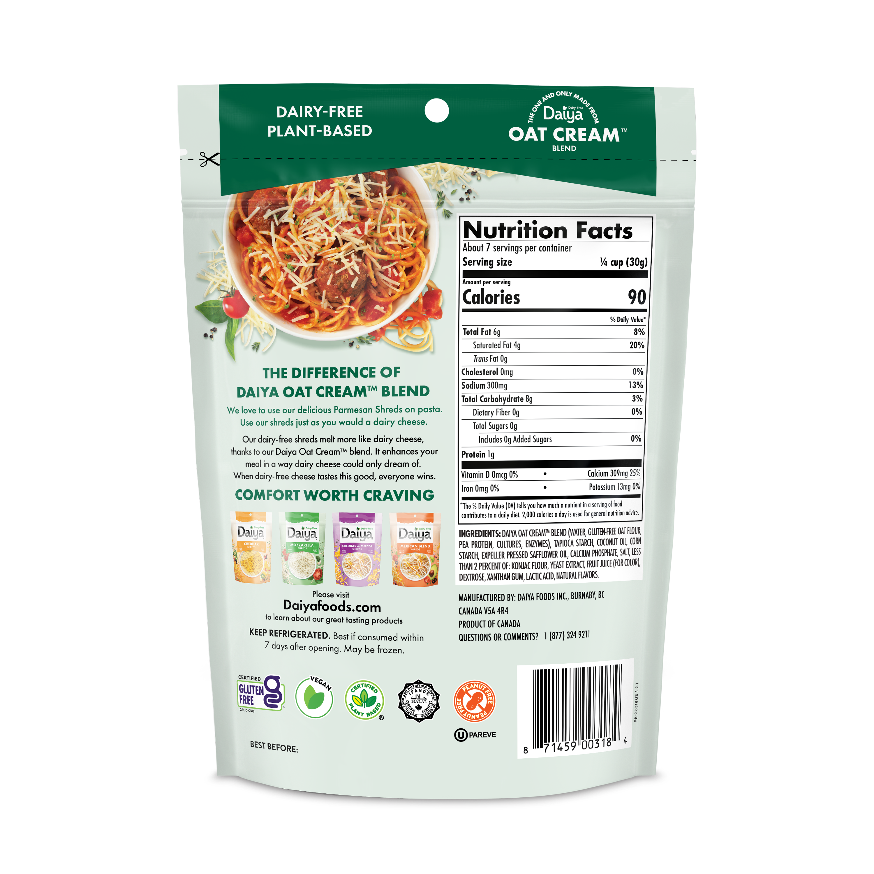 Dairy-Free Parmesan Shreds