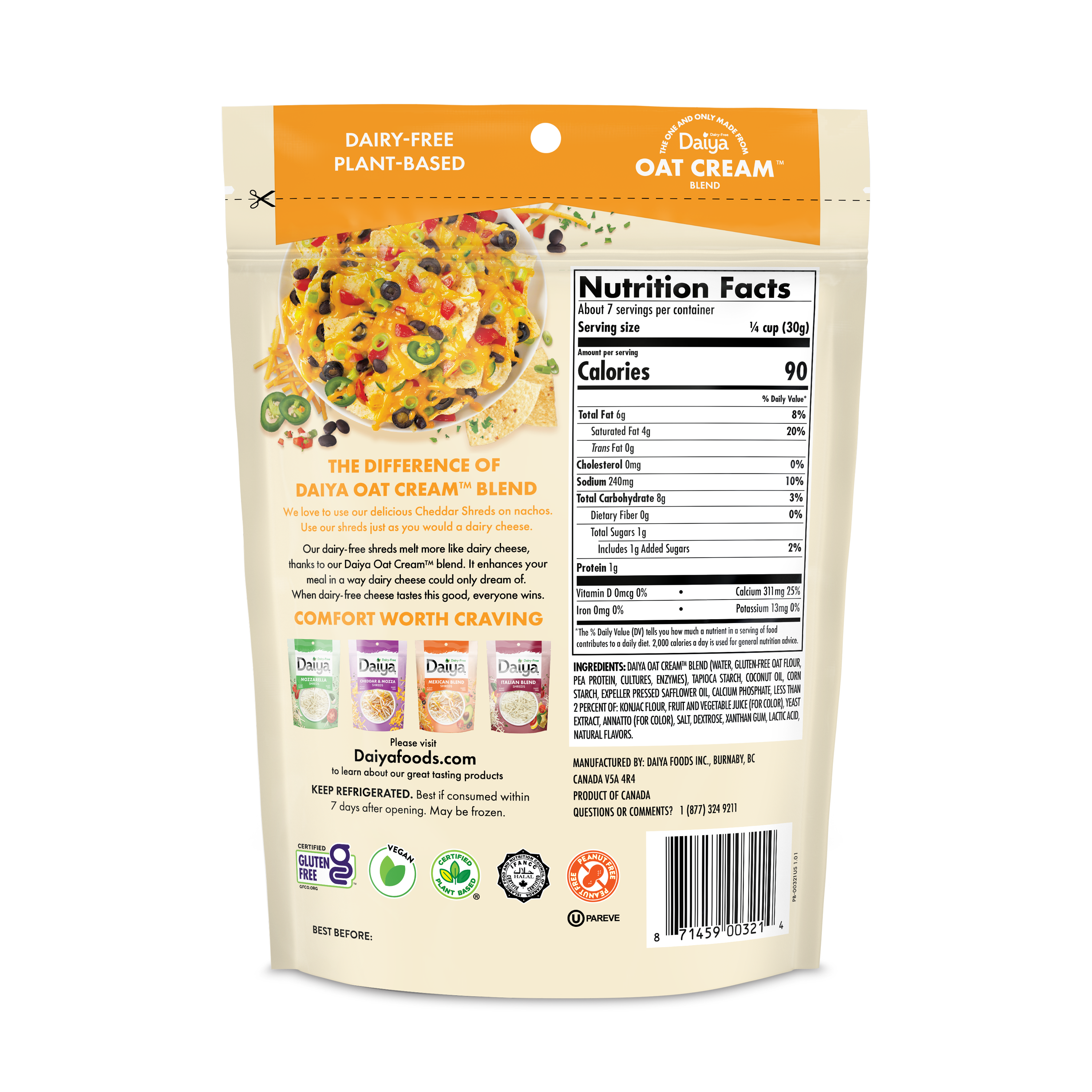 Dairy-Free Cheddar Shreds