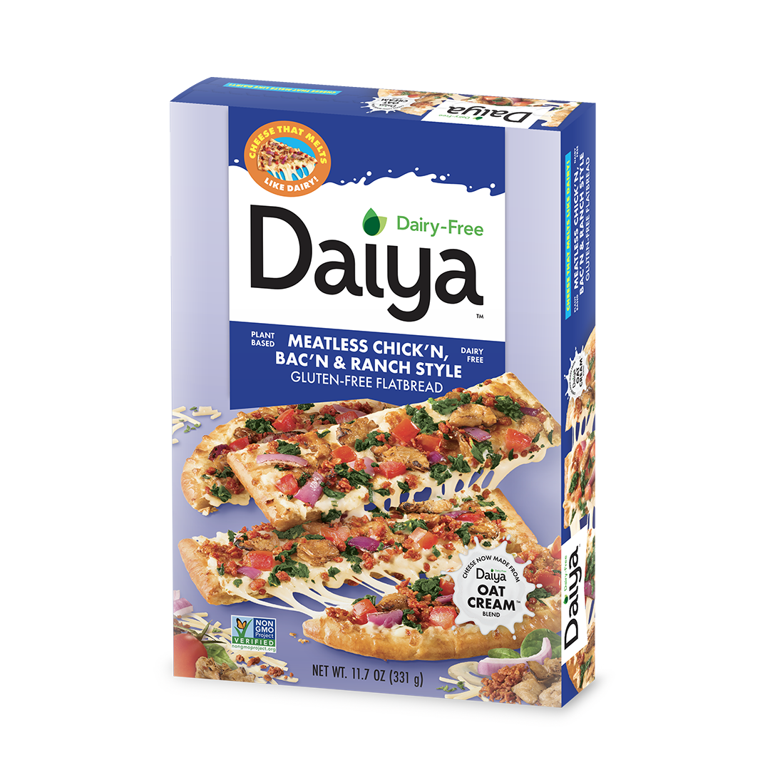 Dairy-Free Meatless Chick’n, Bac’n & Ranch Style Flatbread
