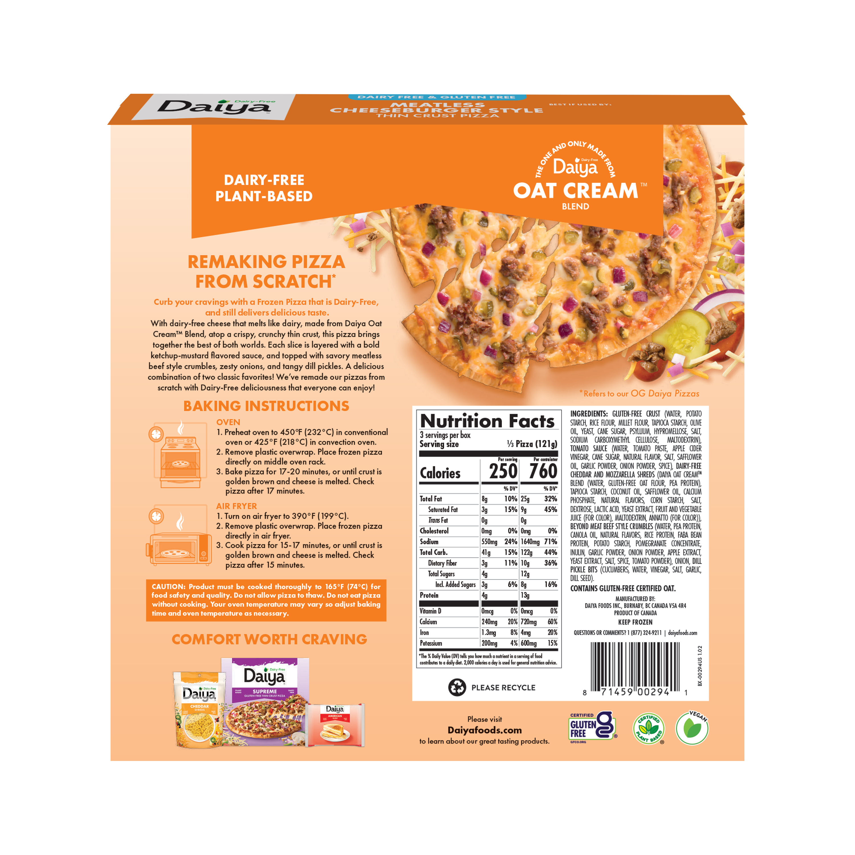 Pizza estilo cheeseburger sin carne ni lácteos