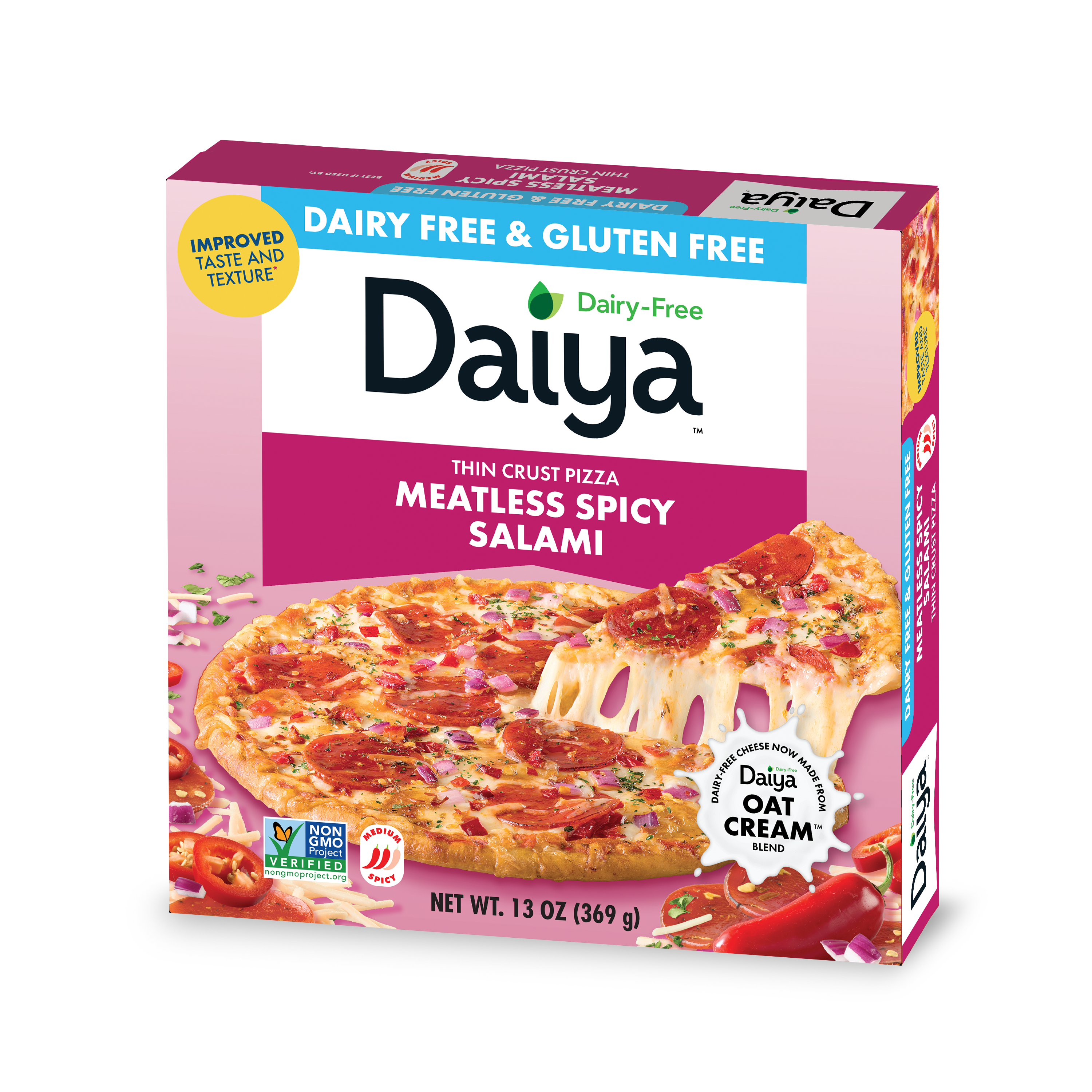 Dairy-Free Meatless Spicy Salami Pizza