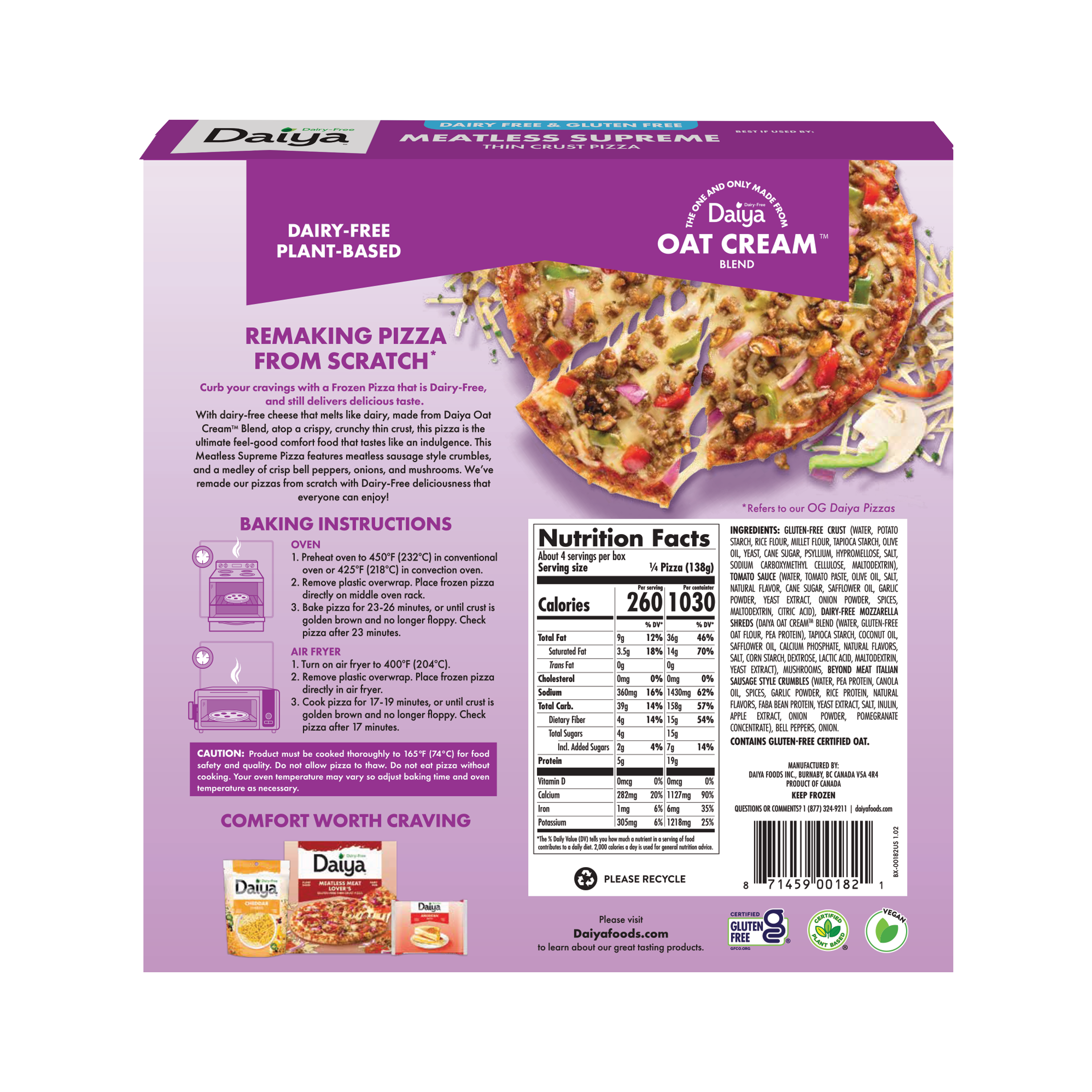 Dairy-Free Meatless Supreme Pizza