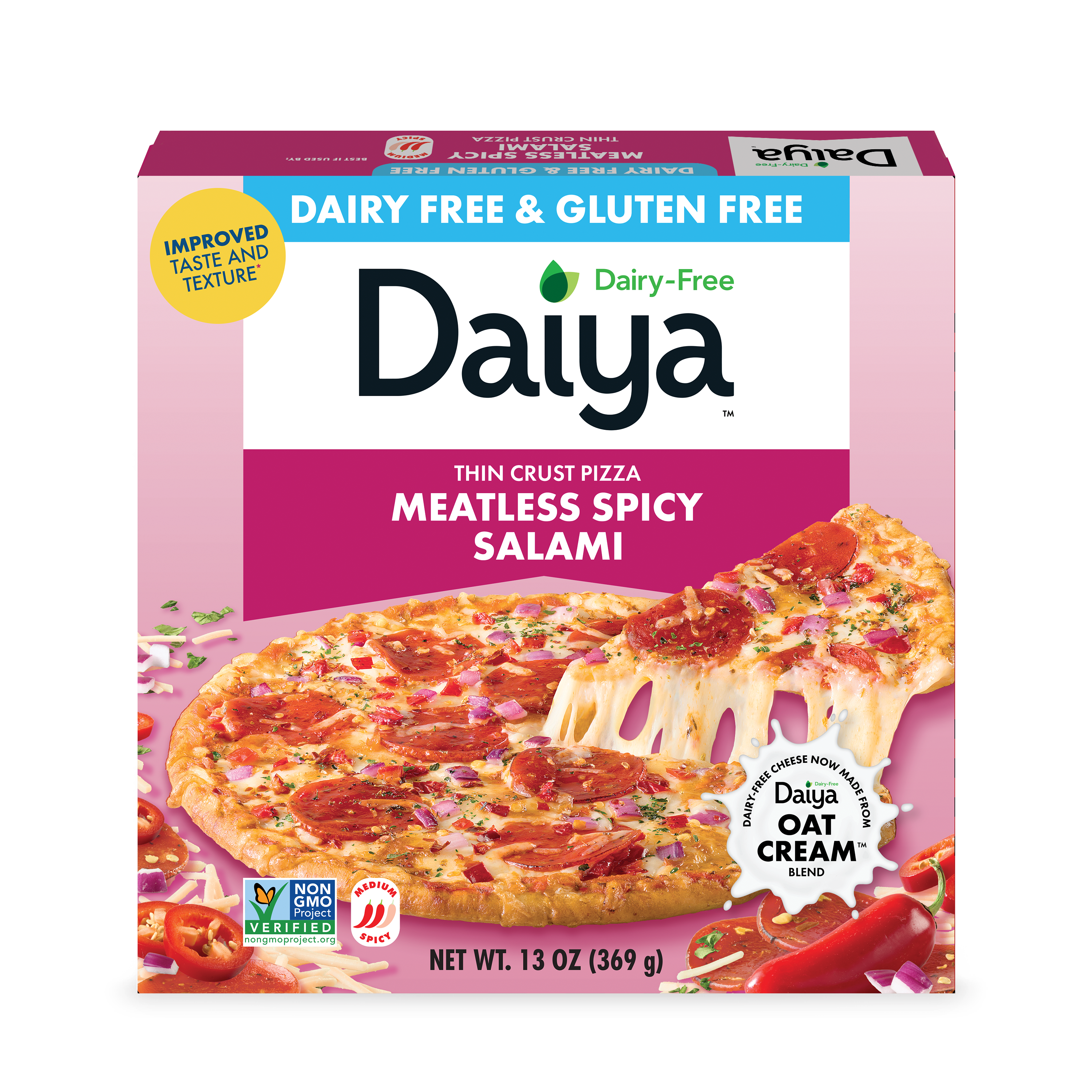 Dairy-Free Meatless Spicy Salami Pizza