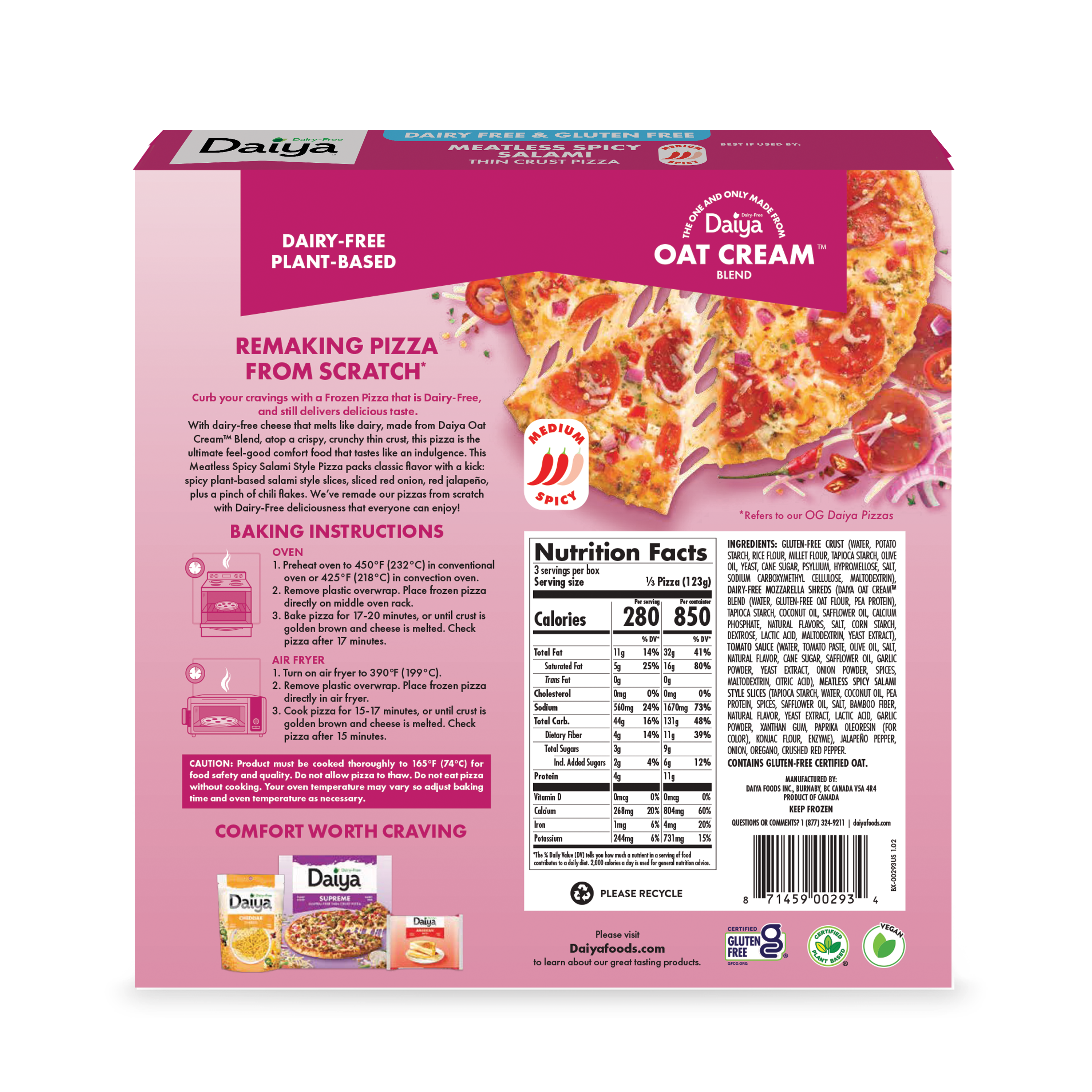Dairy-Free Meatless Spicy Salami Pizza